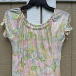 Vintage Sanmark Pink Floral Full Length Nylon Nightgown Granny Womens Size Small Photo 2