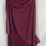 Solemio NWT Maroon Wrap Skirt Suede Size Medium Photo 0