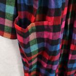 Plaid Buffalo Maxi Flannel Granny Cottage Pearl Snap Electric VTG Y2K Dress 1X Red Photo 5