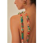 Farm Rio  Tropicart Floral Sleeveless Midi Dress Medium Green NWT Photo 2