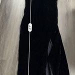 Alfred Angelo Vintage 80s Flirtations Black Velvet Short Sleeve Maxi Dress Sz 20 Photo 8