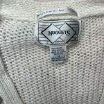 Vintage Nuggets Hand Knit Cardigan Made in Korea 80s Chunky Cream Sweater Sz M White Size M Photo 6