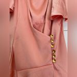 Free People  Scarlett Satin Ruffle Wrap Mini Dress Peach Photo 6