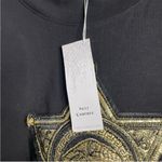 NWT Sexy Couture crop top size S/M open shoulder long sleeve gold star detail Photo 5