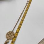 Vintage R.N.K. Boho necklace with pendant tassel Gold Photo 4