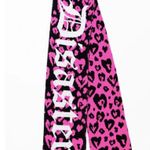 Beautiful Disaster Pink Leopard Print Scarf Black Photo 1