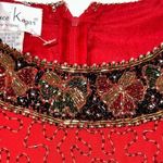 Laurence Kazar Vtg  beaded holiday Christmas top Large NWT Photo 2