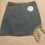 Cloud Ten Diamond Skirt  Denim Fringe Photo 0