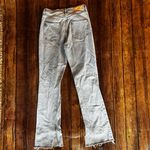 ZARA  Distressed Straight-Leg Jeans • Raw Hem • Light Wash • Size 6 Photo 3