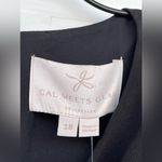 Gal Meets Glam  Black Celeste Puff Sleeve Fit Flare Circle Skirt Dress size 18 Photo 3