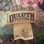 Duluth Heirloom Gardening Short Overalls Veggie Print Sz Small Black Photo 5