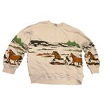 Daydreamer Running Horses Oversized Crewneck Size S New without Tag MSRP $124 Photo 8