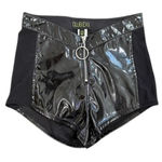 Club EXX Dark Dimension Vinyl Shorts in Black, Size XS Black Photo 0