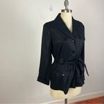 Tommy Bahama  Black Linen Blend Tie Waist Jacket Photo 1