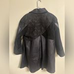 wilson's leather Vintage  80’s Black Paisley Trench Coat Size Medium Thinsulate Photo 1