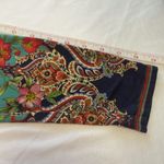 Johnny Was  Indi Flower Henley Tee Navy Brown Red Floral 95% Bamboo Boho Fall XS‎ Photo 8