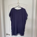 Tuckernuck  Pomander Place M/L Katie‎ Caftan Coverup With Tassels Navy Photo 3