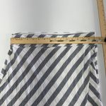Athleta Skirt Womens Large Grey White Seeing Stripes Tulip Hem Midi Photo 6