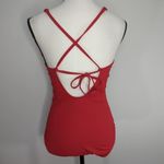 ANDIE Cherry Red CrissCross Back Lt Bali One Piece Bathing Suit | Medium Tall Photo 3