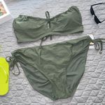 Time & Tru Nwt Swimsuit Top olive green size 3X 24W-26W bikini Top keyhole Photo 1