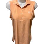 Peter Millar  Peach Collared Golf Tank Top Size XS 5 Button Logo Active Shirt UPF Photo 0