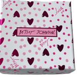 Betsey Johnson  Heart Drop Rhinestone Earrings Pink Gold Tone Photo 3