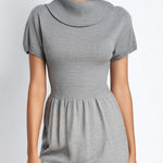 Loft Ann Taylor  Petites Gray Sweater Dress‎ Medium Short Sleeve Cowl Neck Photo 0