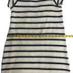 Max Studio Kassadi Striped Textured Knit Dress Size M White Black Short Sleeve Photo 7