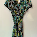 Bandana Print Wrap Dress Size L Photo 0