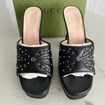 Gucci  Stud Embellished Quilted Sandals Photo 1