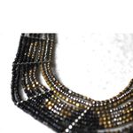 In Vogue Boho Black/Gold/Silver Beaded Layered 15"Chunky Choker Necklace Black Photo 3