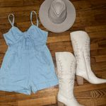 Forever 21 Denim cut Out Romper Medium Photo 1