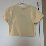 Topshop Yellow 'New York' Crop Top Photo 2