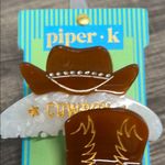 Piper K | Cowboy Boot Hair Clips Brown Photo 3