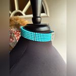 Vintage turquoise beaded crystal diamanté choker Blue Photo 3