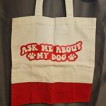 Handmade Beautiful Beacons Ask Me About My Dog Tote Bag Red Photo 0