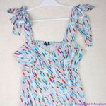 Eloquii  Tie‎ Shoulder Structured Midi Dress Blue Multicolored, 16 Photo 5