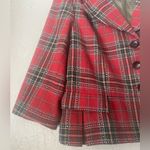 Live a Little LAL Plaid Swing Jacket Red Gray Green Button Wool-Blend Cropped XL Photo 4