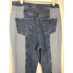 Cider  Color Block Stripe Straight Leg Jeans Shirt Collar Fold Front Waist Large Photo 4