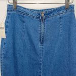 Yumi Kim Yumi Anthropogie Women’s Asymmetric Raw Frayed Hem Denim Peplum Midi Skirt Blue Photo 5