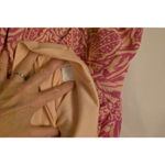 Sienna Sky Women's Pink Beige Leaf Print Maxi Dress XS Photo 5