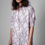 Zadig & Voltaire  Light Pink Chain Print Mini Dress Photo 0
