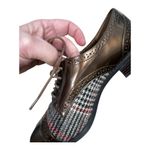 Anne Klein  Louisa Brown Patent Leather Plaid Oxford Shoes Women’s Size 7 Photo 7