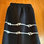 Lauren Moshi  Alana Bone Diamond Sweatpants Black Pants Joggers Skull Bones NWT Photo 9