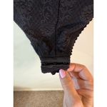 Flexees Sleeveless Sweetheart Neck Bodysuit Lace Floral Black Women's Size 34C Photo 2