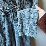 Morilù Knit Lace and Gemstone Sweater Blue Photo 1