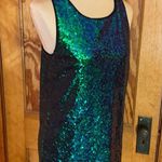 Zeagoo  blue n green sequined raver tank top Photo 8