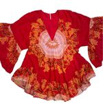Free People wide sleeve Sunset Dreams boho tunic top, Size XS, perfect condition Photo 7