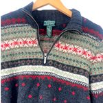 Ralph Lauren | L-XL | Hand Knit Lambswool 1/4 Zip Pullover Mock Neck Sweater Photo 2