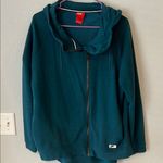 Nike Women’s Full Zip Asymmetrical Modern Cape Jacket Hoodie Teal Size Large Photo 0